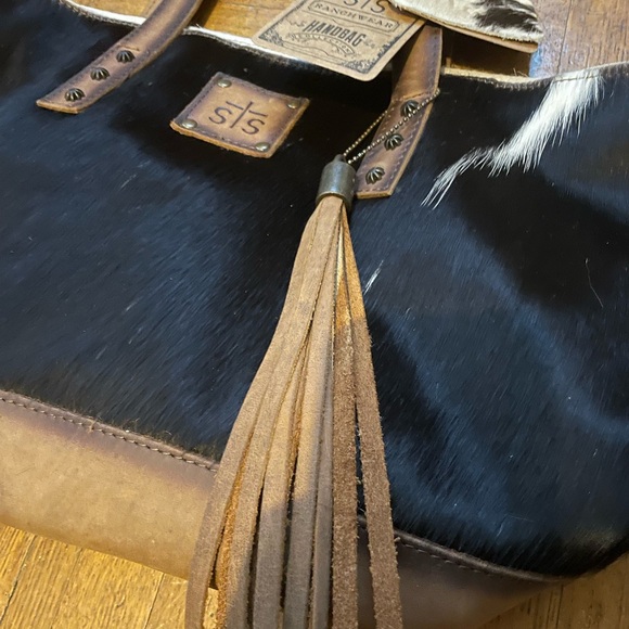 STS Ranchwear Classic Cowhide Tote Ladies Leather Zip Multi-Color - Picture 5 of 13
